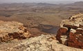 Machtesh Ramon - erosion crater in the Negev desert, the most picturesque natural landmark of Israel Royalty Free Stock Photo